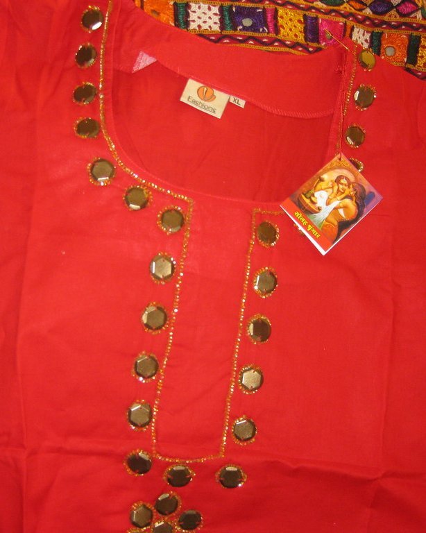 Maroon silk kurti with gold embroidery in Maroon